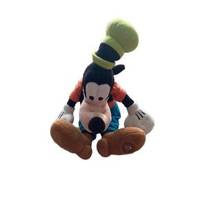 Disney Goofy Plush 19" Orange Shirt Green Hat Blue Pants Animal Stuffed Toy